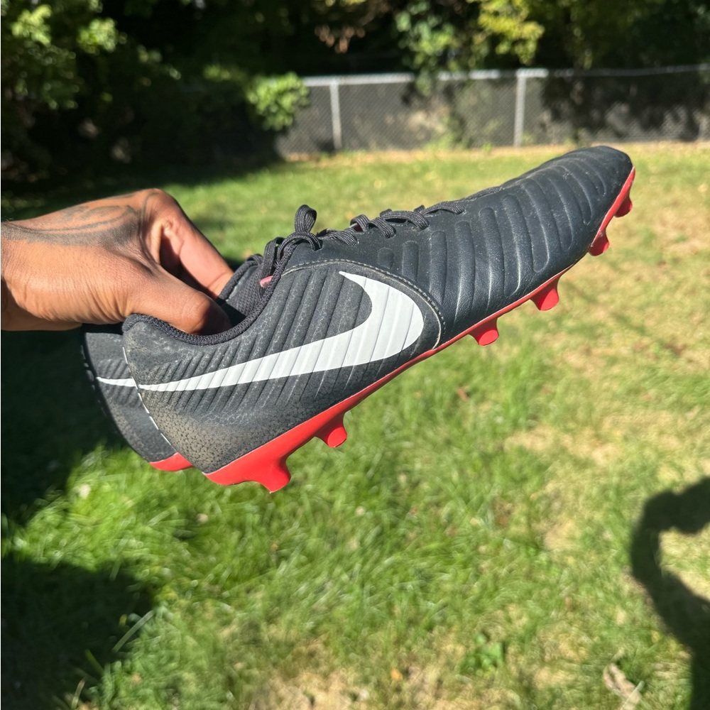 Nike Black and Red Cleats
